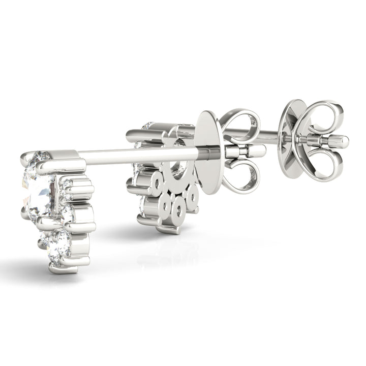 Floral Shape Cluster Earrings