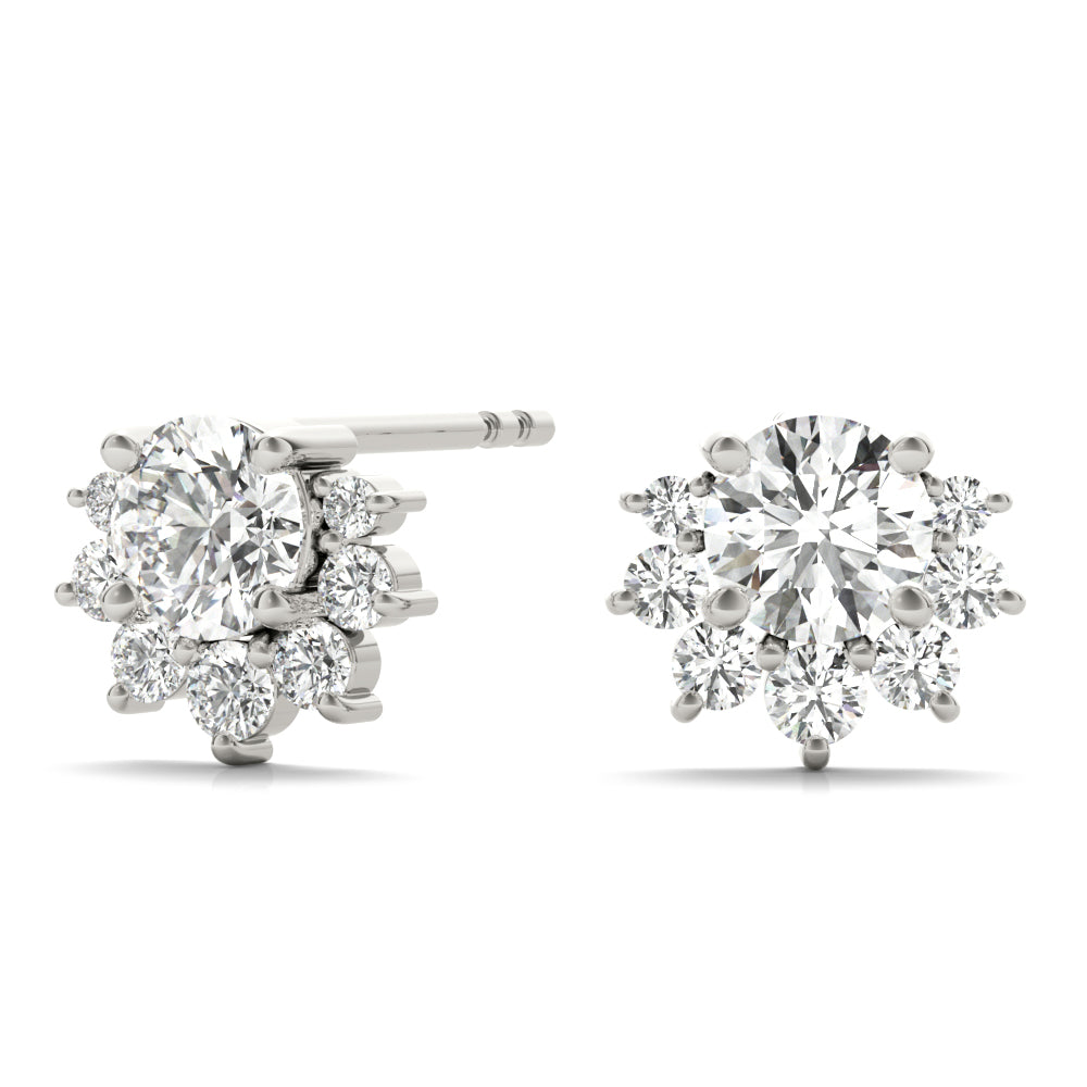 Floral Shape Cluster Earrings