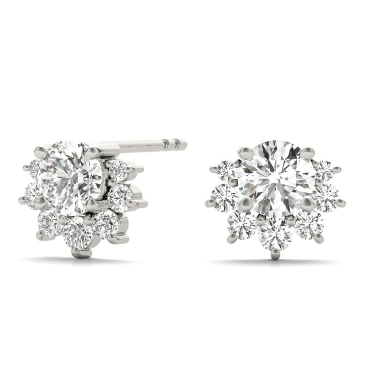 Floral Shape Cluster Earrings