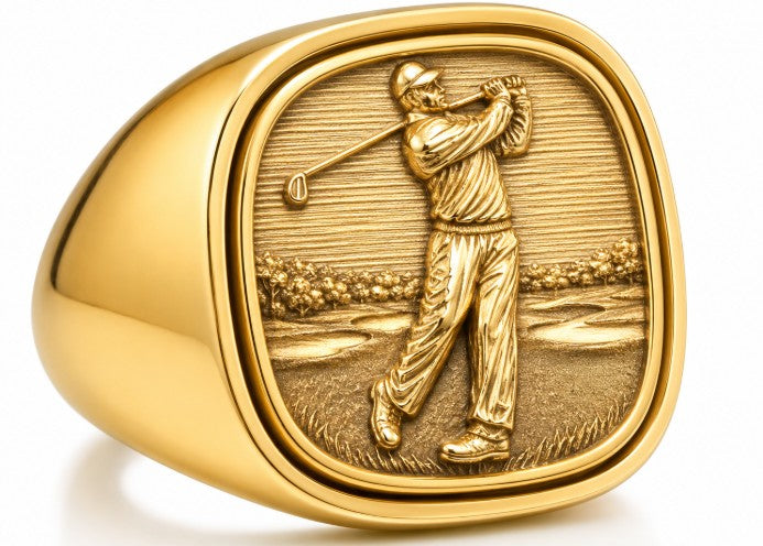 PDC Signature Golf Ring – Solid Yellow Gold Edition