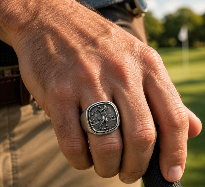 PDC Signature Golf Ring – Sterling Silver Antique Edition