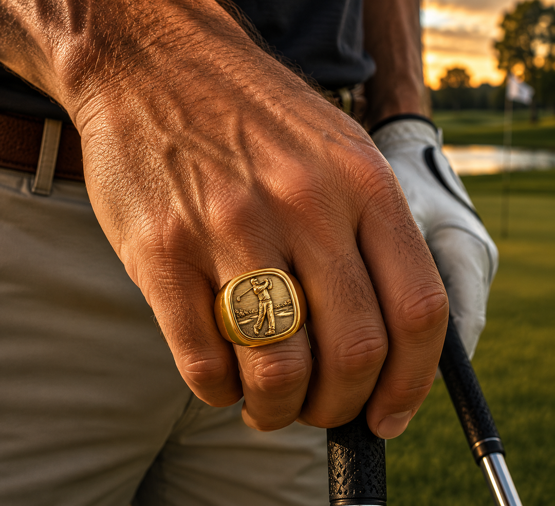 PDC Signature Golf Ring – Solid Yellow Gold Edition