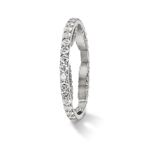 14k Rose Gold Eternity Diamond Wedding Band
