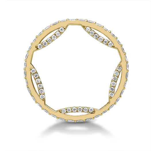 14k Rose Gold Eternity Diamond Wedding Band